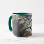 Mok groene katteogen (Voorkant links)