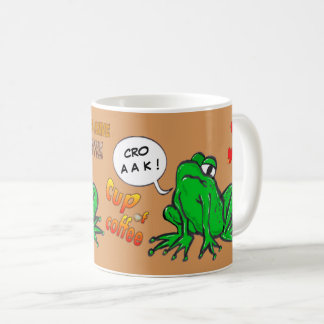 Mok groene kikkervis Cartoon Koffiekoffie