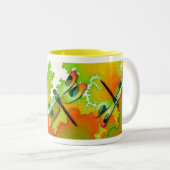 Mok groene libellen en fractals (Voorkant rechts)