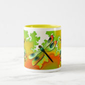 Mok groene libellen en fractals (Center)