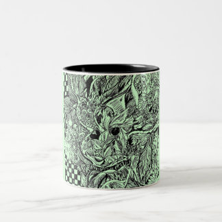 Mok groene Man met koffie