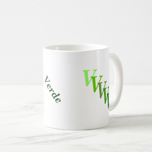 Mok - Groene naam en Initiaal (Voorkant rechts)