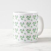 Mok Groene Shamrocks Circles Pattern (Voorkant rechts)