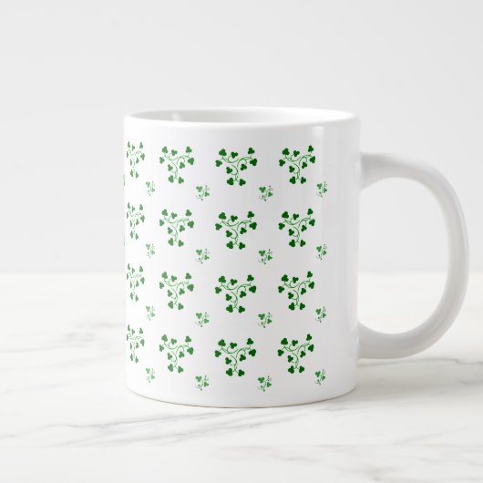 Mok Groene Shamrocks Circles Pattern (Rechts)