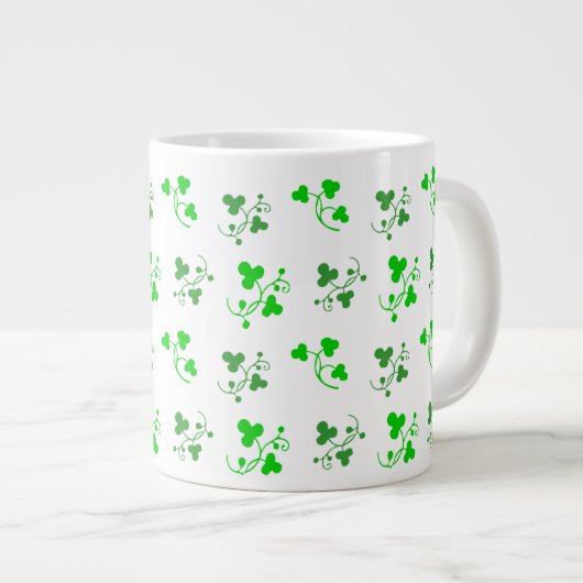 Mok Groene Shamrocks Pattern (Voorkant rechts)