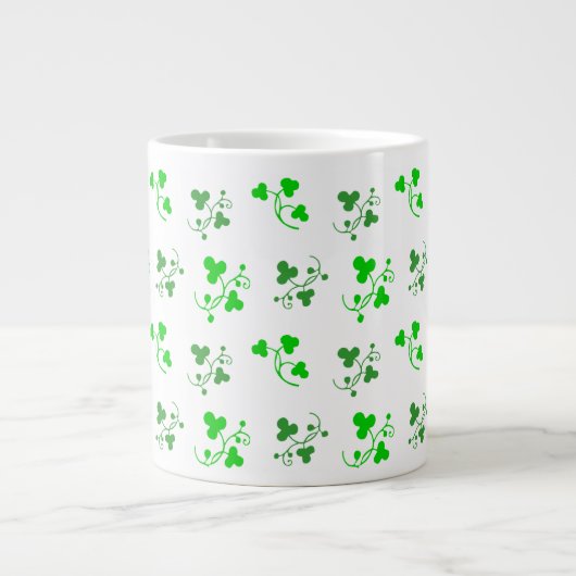 Mok Groene Shamrocks Pattern (Voorkant)