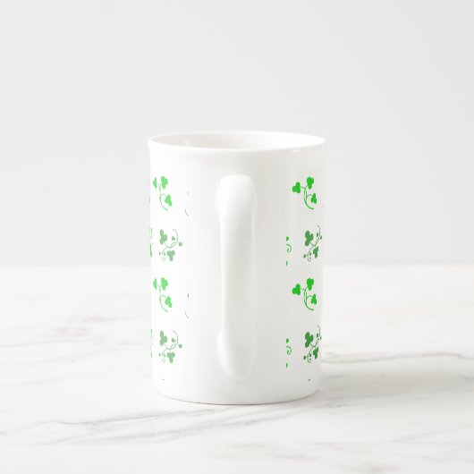 Mok Groene Shamrocks Pattern (Achterkant)