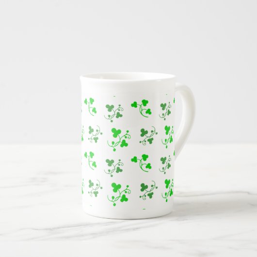 Mok Groene Shamrocks Pattern (Voorkant rechts)