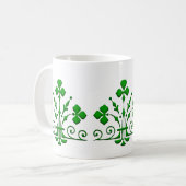 Mok groene Shamrocks Pattern (Voorkant links)
