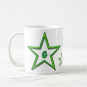 Mok - Groene sterren met brief (Links)