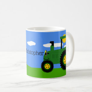 Mok groene tractorkoffie