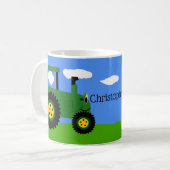 Mok groene tractorkoffie (Voorkant links)