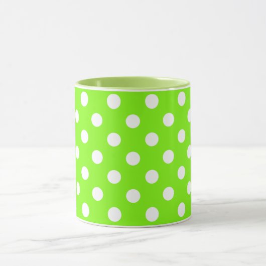 mok groene , witte en groene polka - stippen (Midden)