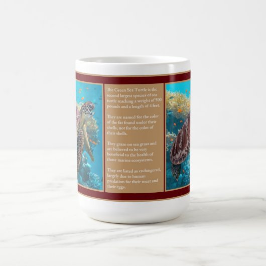Mok groene Zee voor schildpad (Center)