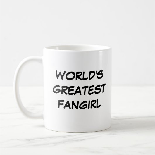 mok "Grootste fangirl ter wereld" (Links)