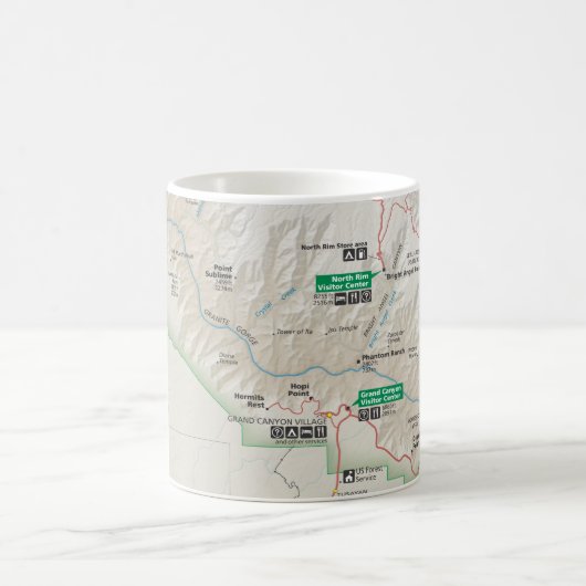 Mok grote kaart Canyon (Center)