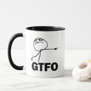 Mok GTFO Meme Coffee
