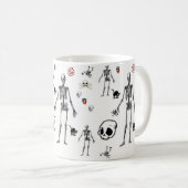 mok halloween skelet (Voorkant rechts)