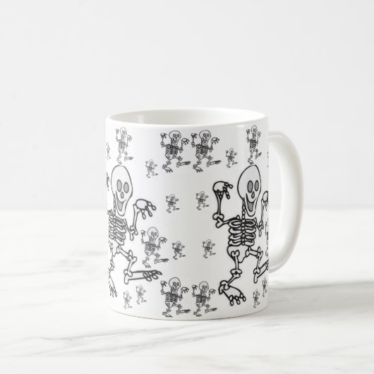 mok halloween skelet (Voorkant rechts)