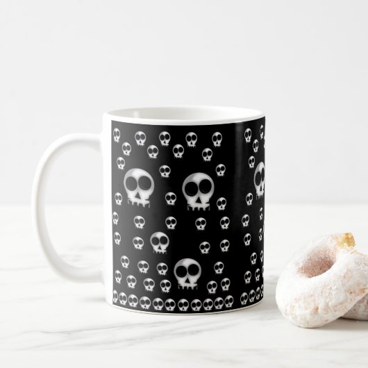 mok halloween skelet (Met donut)
