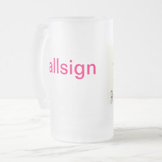 Mok Ham Radio Callsign (Voorkant links)