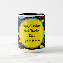 Mok "Hanukkah Paisley Dreidels and Stars"
