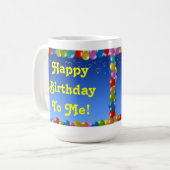 Mok Happy Birthday voor mij (Voorkant links)