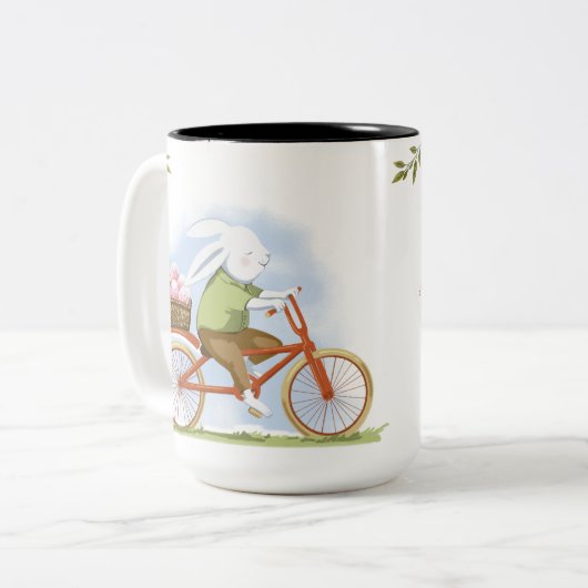 Mok "Happy Easter" met een afbeelding van een koni (Voorkant links)