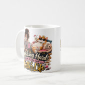 Mok 'Hard werken zodat mijn kat een beter leven ka (Voorkant links)