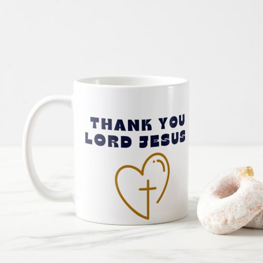 Mok Hartelijk dank, Jezus! Gift idea|Christelijk i (Met donut)