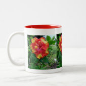 Mok-Hawaïaanse prijs Hibiscus Tweekleurige Koffiemok (Links)