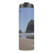 Mok Haystack Rock-kanon op het strand Oregon Coffe (Voorkant)