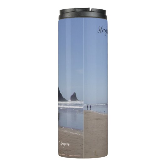 Mok Haystack Rock-kanon op het strand Oregon Coffe (Achterkant)