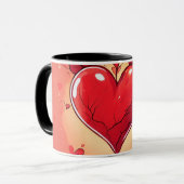 #mok #heart print mok "Liefde in elke slok: hart (Voorkant links)