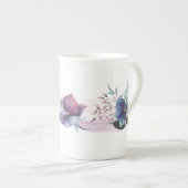 Mok hedendaags blauw Hydrangea Floral Bone China (Voorkant rechts)