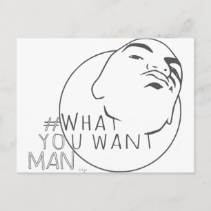 Mok heet Hashtag Yo Man Wat je wilt Briefkaart