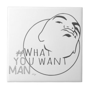 Mok heet Hashtag Yo Man Wat je wilt Tegeltje