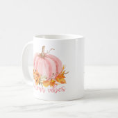 Mok herfst Vibes Pink Pumpkin Coffee (Voorkant links)