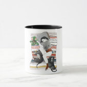 Mok | Het meisje ligt bij drie katten en een plant (Midden)