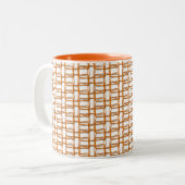 Mok - het Oranje Patroon van de Draad (Voorkant links)
