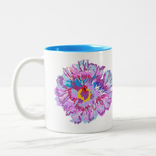 Mok: Hibiscus Flower Tweekleurige Koffiemok (Links)