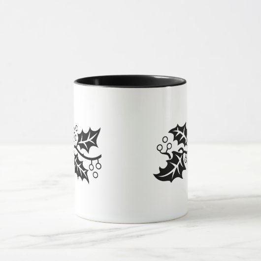 Mok - Holly Leaves in Black en White (Midden)