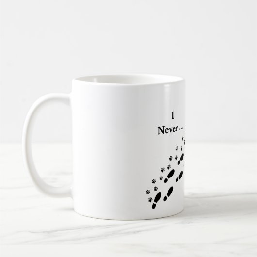 mok hondenliefhebber I Loop nooit alleen Pawprint (Links)