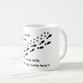 mok hondenliefhebber I Loop nooit alleen Pawprint (Voorkant rechts)