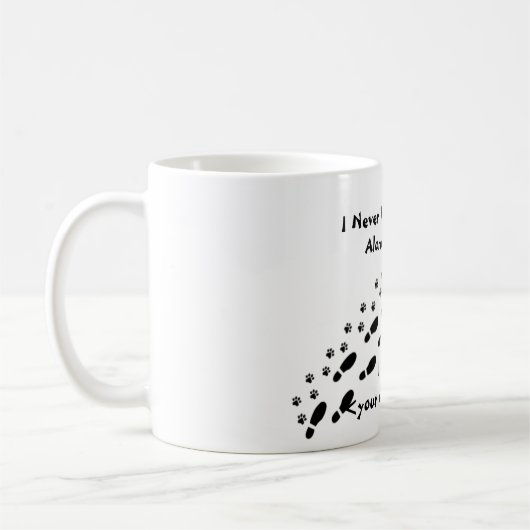 mok hondenliefhebber I Loop nooit alleen Pawprint (Links)