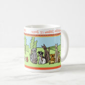 mok hondenliefhebbers - Thuis is waar mijn honden (Voorkant rechts)