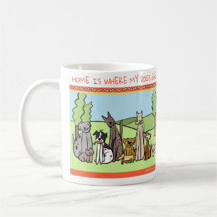 mok hondenliefhebbers - Thuis is waar mijn honden 