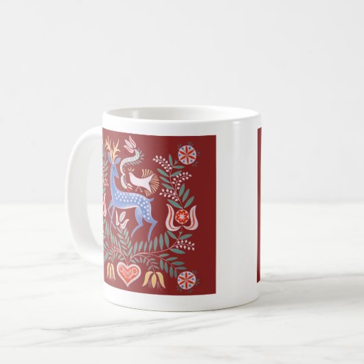 Mok Hongaarse Folk Art Coffee (Voorkant links)