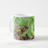 Mok Honingbijen en paarse bloemen (Voorkant links)