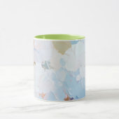 Mok, Hortensia Abstract Aquarel Afbeelding Mok (Midden)